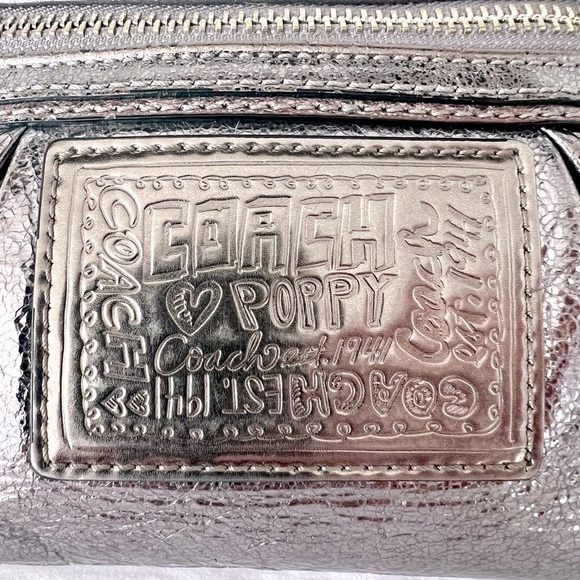 Coach Poppy Silver Wristlet - Picture 7 of 8